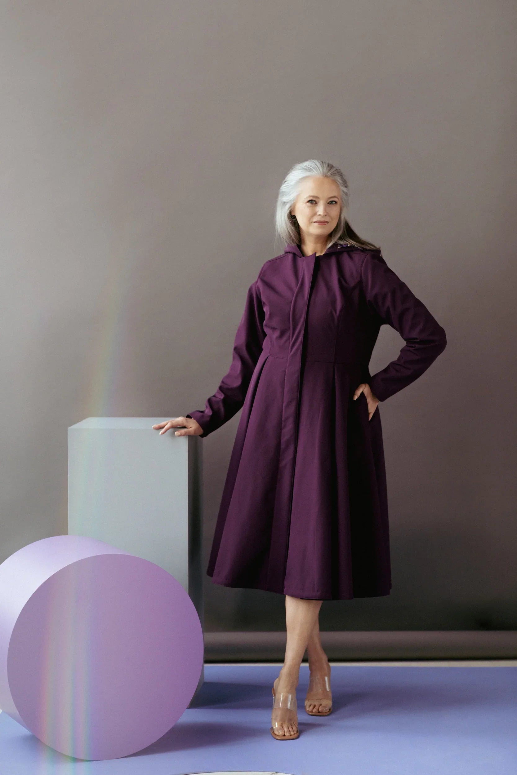 "Ruby Purple" allværskåpe fra RainSisters