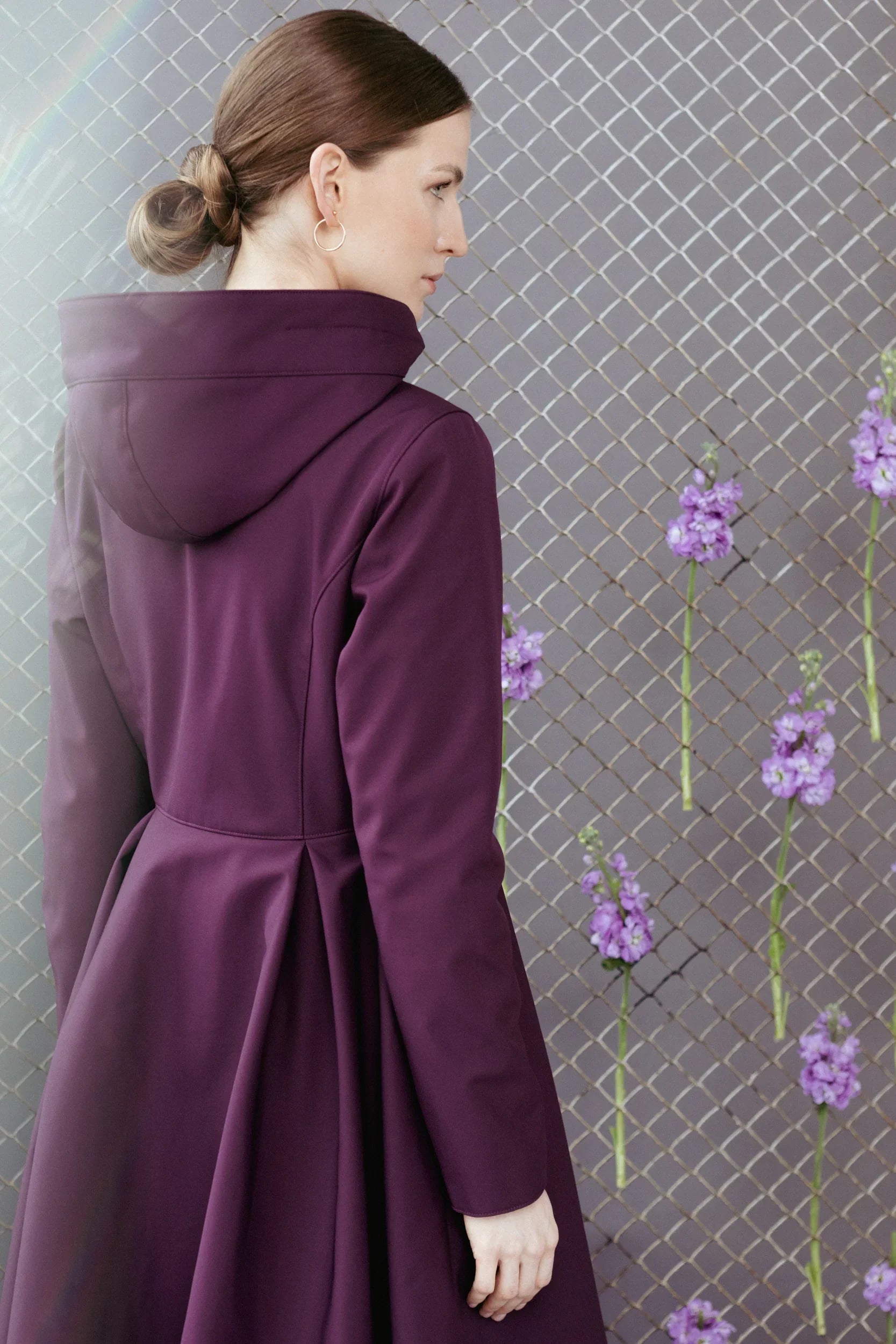 "Ruby Purple" allværskåpe fra RainSisters