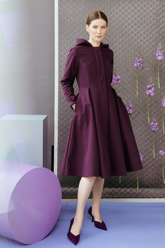 "Ruby Purple" allværskåpe fra RainSisters