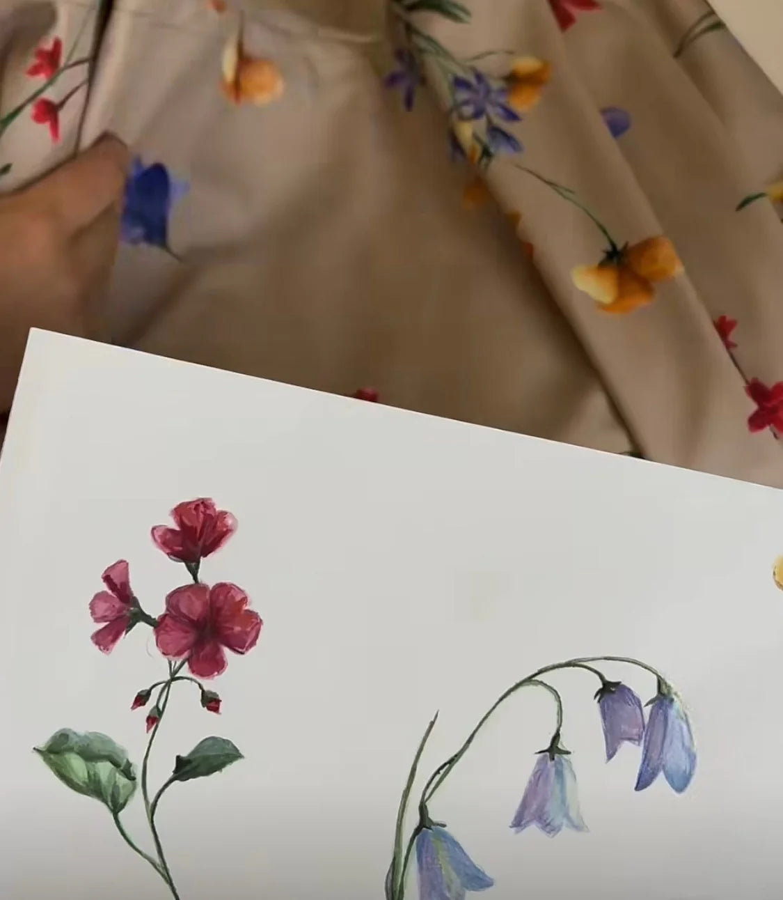 Mønstertrykk til "Spring Bloom" allværskåpe